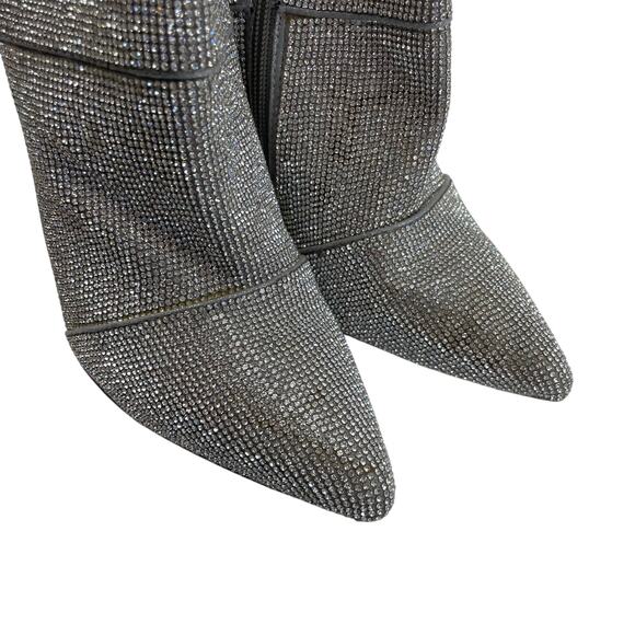 Steve Madden Winona Rhinestone Embellished Stiletto Heel Bootie Womens 8 AS IS - Picture 8 of 13